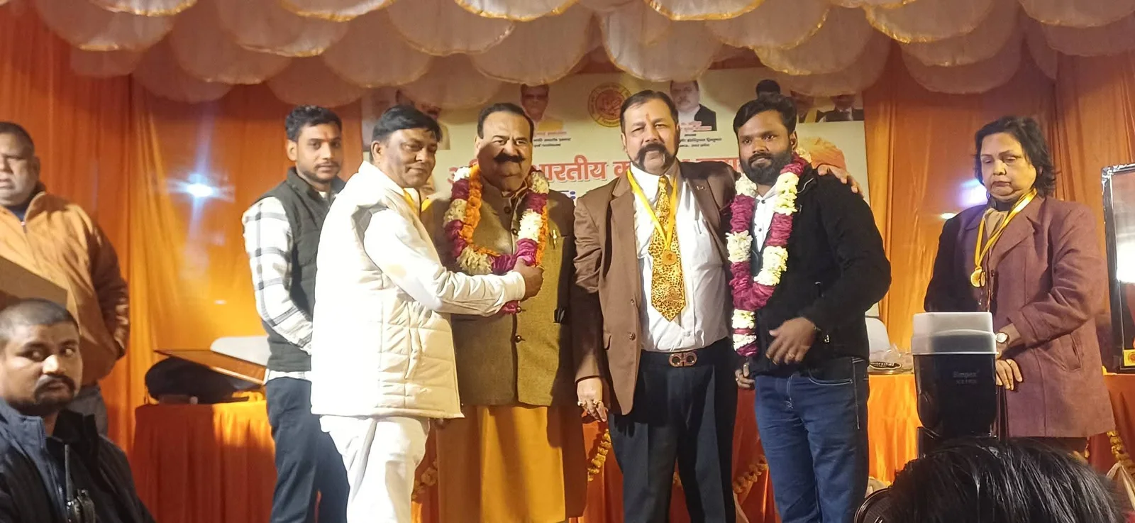Stage felicitation ceremony